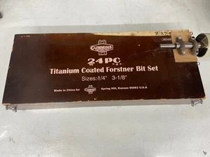 Cummins Industrial 24 pz set punte Forstner rivestite in titanio n. 6809 spedizione gratuita - Foto 1 di 7