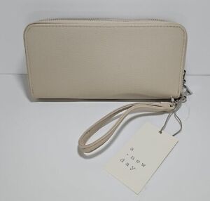 *NWT* A New Day Target Zipper Double Clutch Purse, Bagel Beige Wallet with Strap