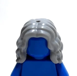 Lego - Minifigura de pelo - Gris, ondulado, largo, parte media - Imagen 1 de 2