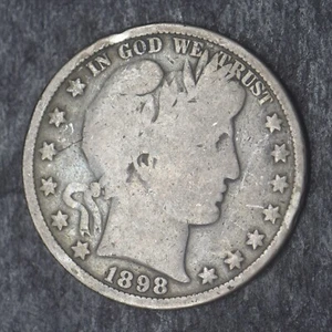 1898-P Barber Silver Half Dollar 50C - COINGIANTS - - Picture 1 of 2