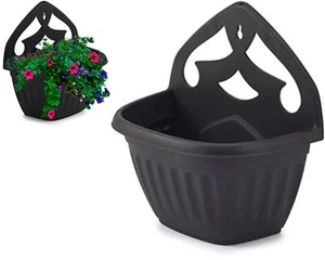 Athen 31cm Kunststoff Wandmontage Garten Pflanze Blumenkorb Topf Pflanzgefäß Behälter - Bild 1 von 12