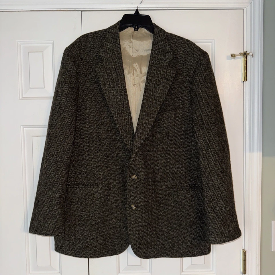 Polo University Club Jacket Brown Wool Tweed Blazer Ralph Lauren USA. 44L - Image 1 of 4