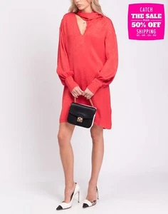 RRP €432 JUST CAVALLI Jacquard Shift Dress IT40 US4 UK8 S V-Neck Made in Italy - Picture 1 of 11