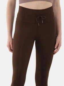 NO BOUNDARIES TIE FRONT WAIST HIGH LEGGING ANKLE LENGTH WARM CHOCOLATE SMALL/MED - Picture 1 of 3