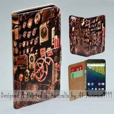 For Google Pixel Series Mobile Phone Old Engine Room Print Flip Case Phone Cover - Image 1 of 3