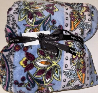 "Manta de felpa Vera Bradley Provenza cachemira nueva con etiquetas 80"" por 50"" flores" Foto 1 de 4