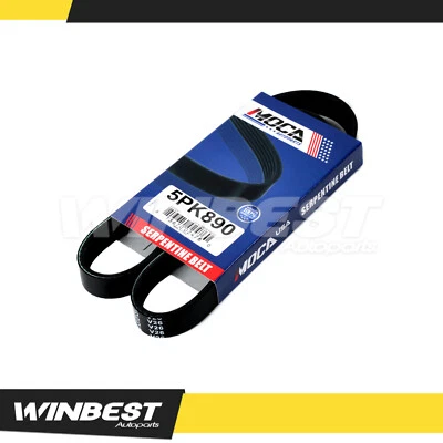 EPDM Serpentine Belt 5PK890 for Volvo C30 C70 S40 V50 Subaru Legacy 2.4L 2.5L - Image 1 of 4