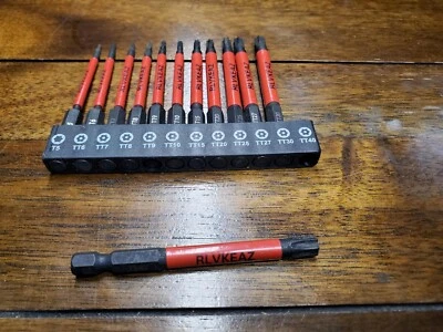 12-Piece Impact Security Torx Bit Set (T5-T40), 3-Inch Long S2 Steel 1/4" Hex - Image 1 of 4