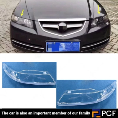 Pair LH&RH Side Front Headlight Clear Lens Housing Cover For Acura TL 2004-2008 — 第 1/4 张图片