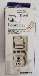 RadioShack 1600-Watt Foreign Travel Voltage Converter; 220/240 to 110/120VAC - Picture 1 of 11