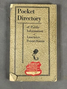1923 ANTIQUE Lancaster PA Pocket, Business & Street Directory 4069 - Picture 1 of 21