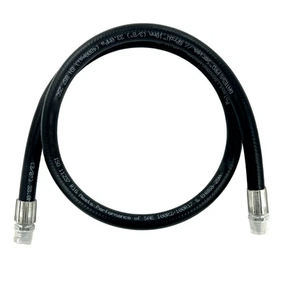 Hydraulic Hose Assembly 3/8" x 30" 2-Wire NPT Male Straight Fittings NEW - Image 1 of 4