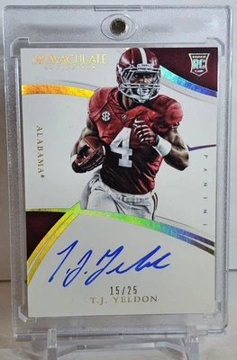 2015 Panini National Treasures Multi Sport T.J. Yeldon On Card RC Auto 15/25 - Image 1 of 2