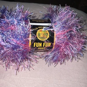 Fun Fur - Lion Brand - PURPLE & PINK "FIJI" -  Very Pretty - NEW BULKY 5  - Picture 1 of 6