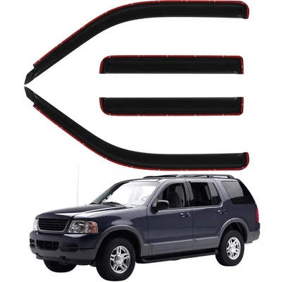 Para Ford Explorer 1991-2005 Visera de ventana Ventilación de lluvia Protector de pantalla Deflector Negro Foto 1 de 4