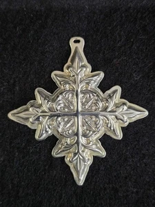 Decorazione croce di Natale vintage 1982 Reed And Barton argento sterling (12 grammi) - Foto 1 di 9