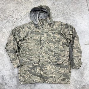 US Air Force APECS Parka Mens Large Regular Tiger Stripe Camo Hooded Jacket - Picture 1 of 7