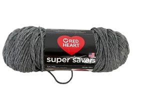 Red Heart Super Saver Acrylic Yarn Grey Heather 5 oz AT773 - Picture 1 of 4