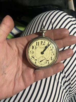 Antique 1908 WALTHAM 'P.S. Bartlett' Gents 17J Nickel Silver Gents Pocket Watch - Image 1 of 4