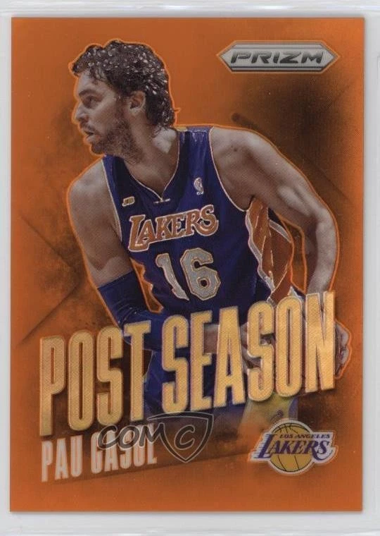 2013-14 Panini Prizm Post Season Orange Prizm /60 Pau Gasol #3 HOF - Image 1 of 2
