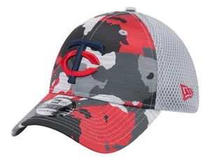 New Era Adult Minnesota Twins Gray 39Thirty Active Stretch Fit Hat - Size: M/L - Picture 1 of 9