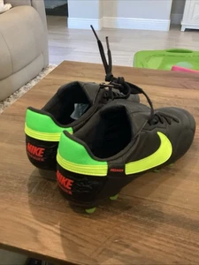 Nike Men 6.5 Premier 3 Firm Ground Soccer Cleat Black/Volt HM0265-008 - Picture 1 of 8