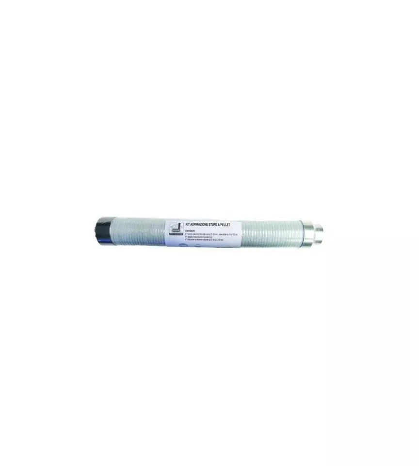 EUROBRICO KIT ASPIRAZIONE BIANCO PER STUFE A PELLET DN 40-50 LUNGHEZZA MAX 1,5 MT