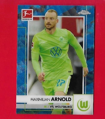Topps 2020-21 cromo Bundesliga Maximilian Arnold/150 Blue Wave, Wolfsburgo #95 Foto 1 de 2