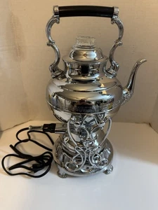Vintage Ornate United TILT AND POUR 550 Automatic Coffee Percolator Chrome - Picture 1 of 12
