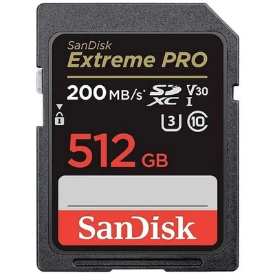 SanDisk 512GB Extreme PRO SDXC UHS-I Memory Card - C10, U3, V30, 4K UHD, SD Card - Image 1 of 3