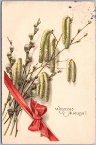 Postal vintage FELIZ NAVIDAD "¡Wesolego Alleluja!" Sello polaco y cancelación de 1926 - Imagen 1 de 2