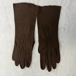 Vintage braune Damen Opernhandschuhe Größe 8 1950 Tee Party kokett formell neutral - Bild 1 von 3