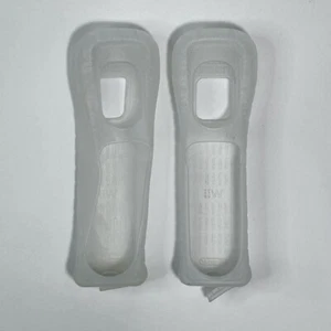 OEM 2 Clear Sleeve Cover Nintendo Wii Remote Controller RVL-022 Silicone Grips - Picture 1 of 3