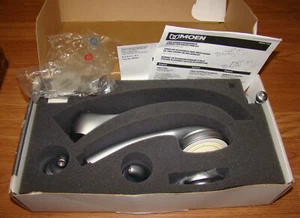 Moen Monticello Platinum 2-Handle Low Arc Roman Tub Faucet includes Hand-Shower - Picture 1 of 13
