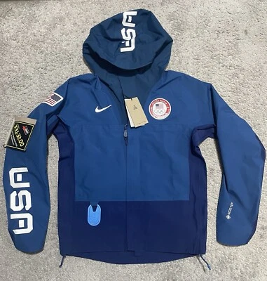 Chaqueta Olímpica Nike EE. UU. Para Mujer XS ACG Gore-Tex Cadena de Cráteres Azul DD8852-492 Foto 1 de 4