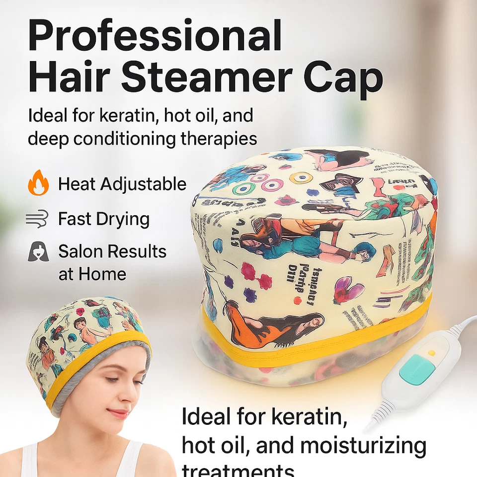 Sombrero Electrico para Hidratación y Nutricion del Cabello con 3 Niveles Calor - Image 1 of 4