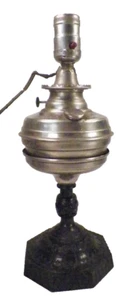Perkins & House Non Explosive Safety Lamp Kerosene 1870 Cast Iron Nickel Antique - Picture 1 of 12