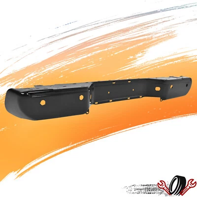 Black Rear Step Bumper Face Bar For Nissan Frontier 05-21 Steel W/ Sensor Hole - Изображение 1 из 4