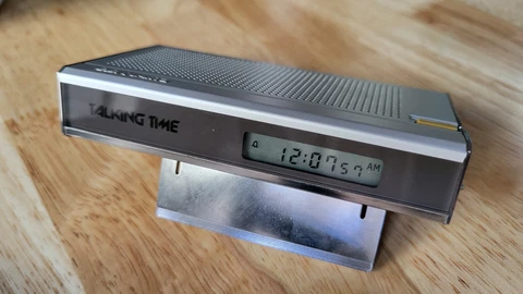 Vintage 1980s Sharp CT-660E Elsi Quartz Talking Alarm Clock W/Speech Synthesizer Cover