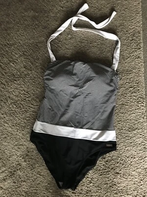 Lascana Badeanzug Gr. 38 schwarz weiß neuwertig - Bild 1 von 4