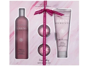 Serene Moments Bath & Body Set Schaum Bodylotion Badebomben Relax Pflegend - Bild 1 von 3