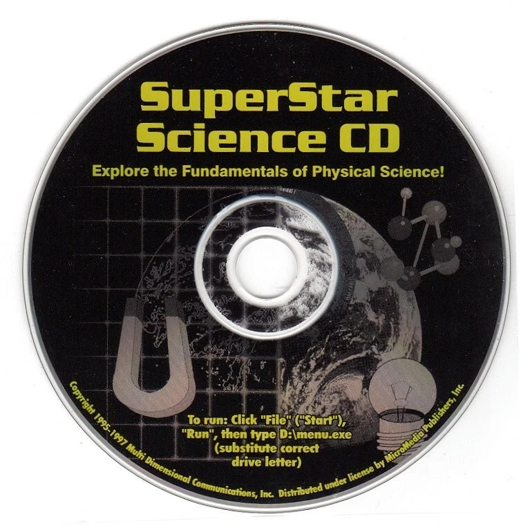 SuperStar Science CD (Ages 8-12) (PC-CD, 1997) for Windows - NEW CD in SLEEVE - Image 1 of 1