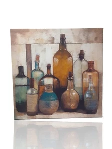Decorazione da parete rustica stile vintage arte astratta, 11,75" x 11,75" x 0,50". BS-5 - Foto 1 di 7