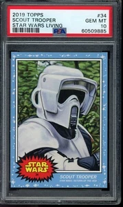 2019 Topps Star Wars Living Set #34 Scout Trooper PSA 10 Gem Mint SP Card - Picture 1 of 2