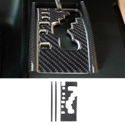 Cubierta de cambio de marchas automática interior de fibra de carbono 3 piezas para Toyota FJ Cruiser Foto 1 de 4