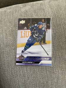 23-24 2023-24 Upper Deck 1 Akito Hirose ROOKIE Young Guns #242-Canucks