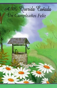 Spanish CUMPLEANOS BIRTHDAY Card FOR CUNADA SISTER-IN-LAW by Magic Moments + ✉ - Picture 1 of 4