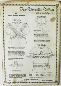 Florence Roberson Girls Little Sunday 2 Collars Sewing Pattern Sealed - Picture 1 of 1