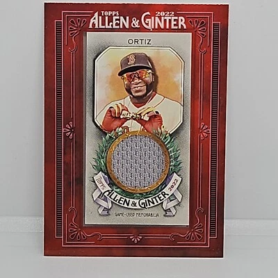 2022 Allen and Ginter Mini Framed Relic #MFR-DO David Ortiz - Boston Red Sox - Image 1 of 2