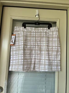 Hilary Radley Women's Size 2XL Tan Plaid Stretch Skorts NWT - Picture 1 of 5